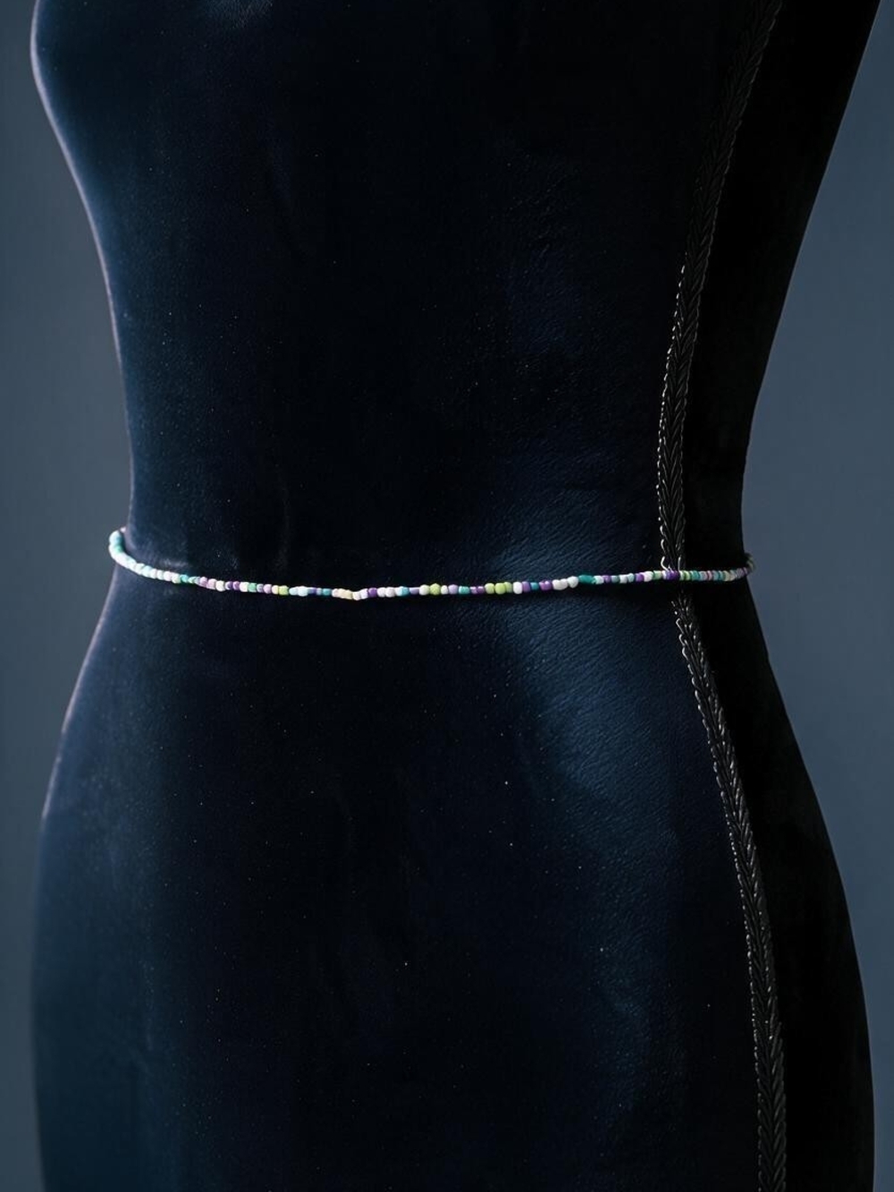 Pastel Multicolor Beaded Waist Chain